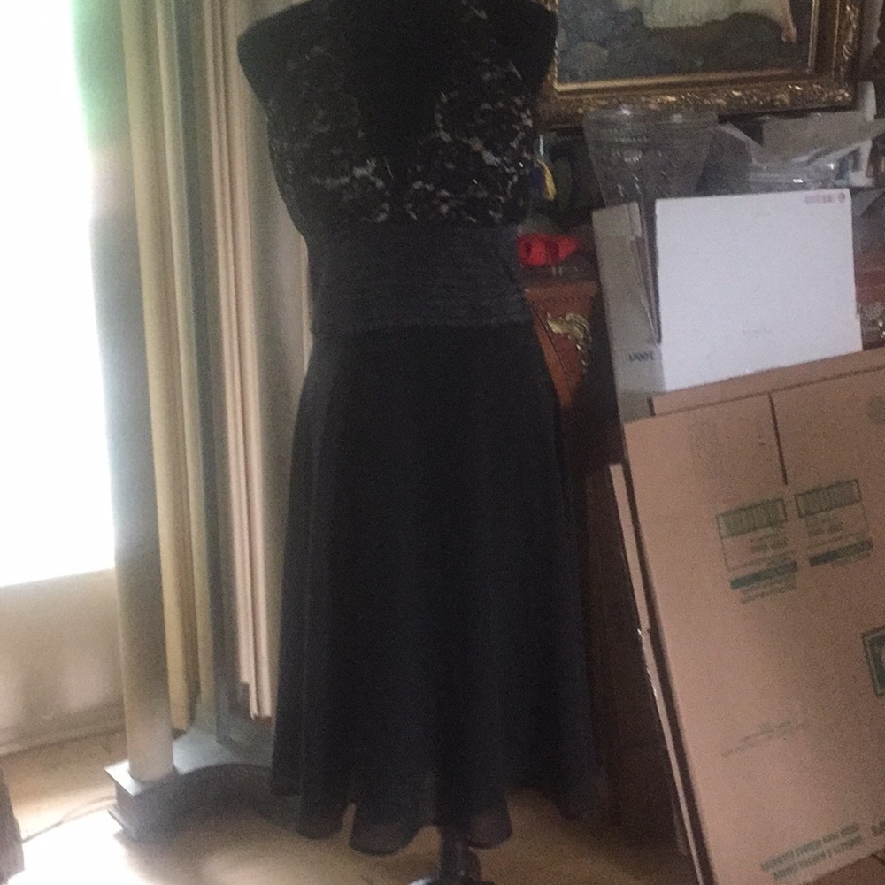 Beautiful black halter dress lace beading